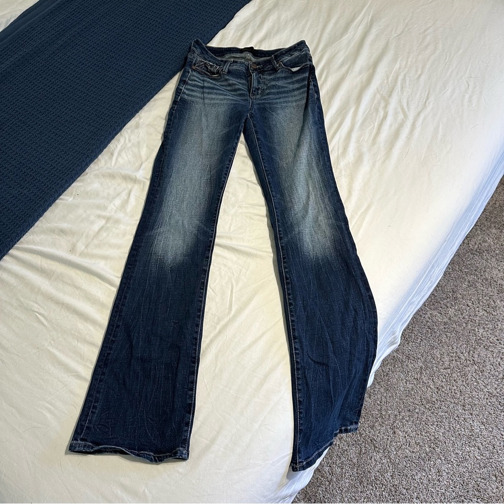 Buckle Black High Rise Dark Blue Bootcut Women's Jeans